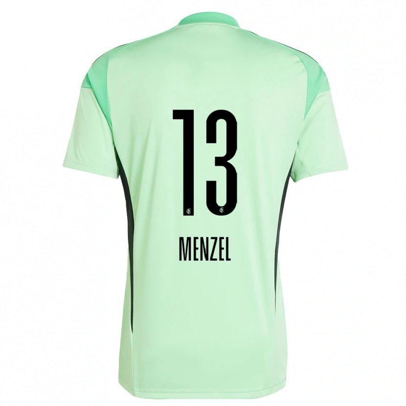 Danxen Hombre Camiseta Phillip Menzel #13 Negro Verde Claro Portero Equipación 2025/26 La Camisa