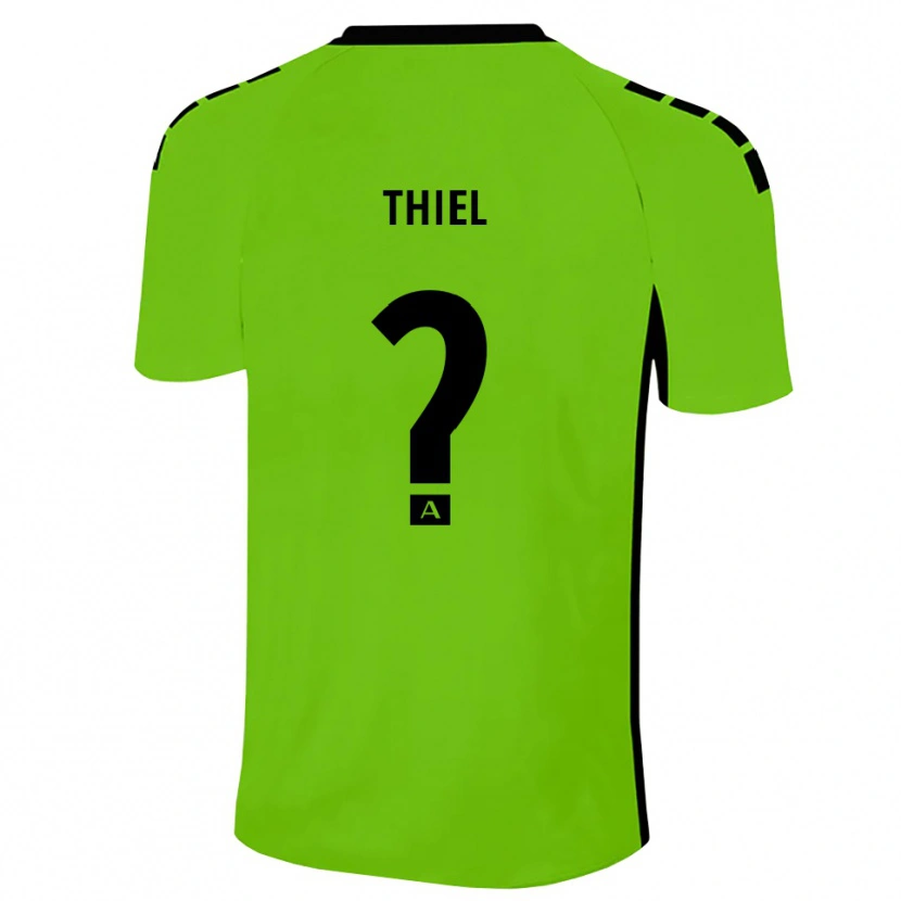 Danxen Hombre Camiseta David Thiel #0 Negro Verde Césped Portero Equipación 2025/26 La Camisa