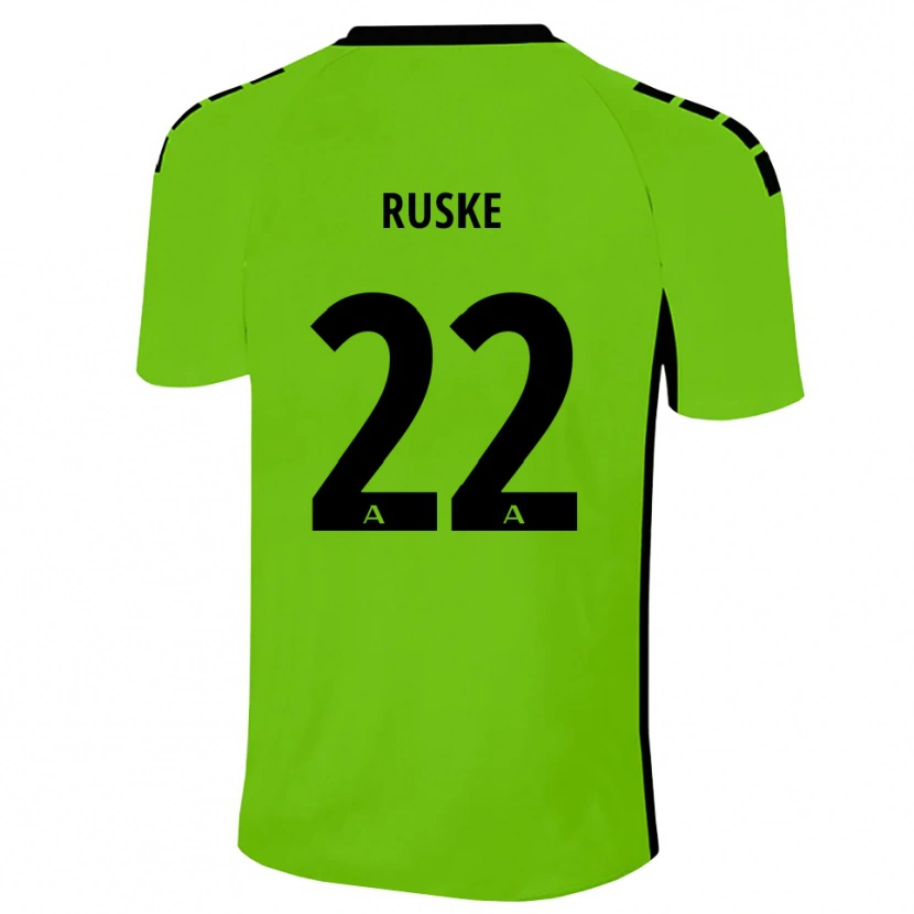 Danxen Hombre Camiseta Neo Ruske #22 Negro Verde Césped Portero Equipación 2025/26 La Camisa