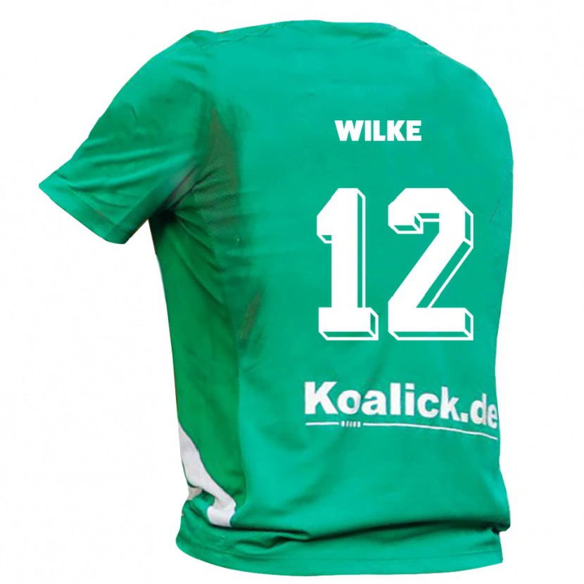 Danxen Hombre Camiseta Malte Wilke #12 Verde Blanco Portero Equipación 2025/26 La Camisa