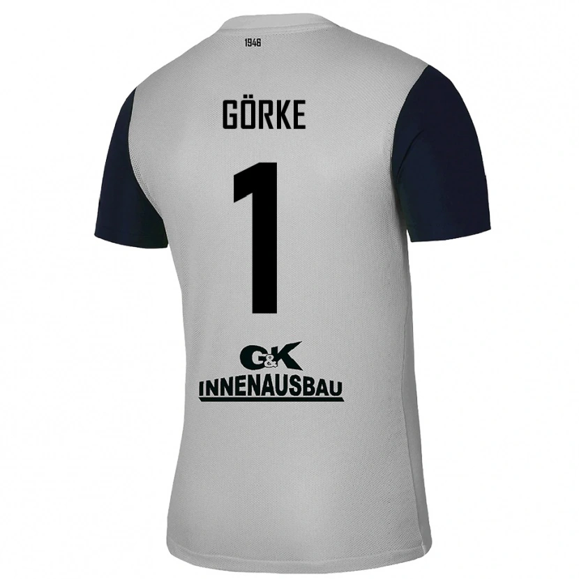 Danxen Hombre Camiseta Arthur Görke #1 Gris Negro Portero Equipación 2025/26 La Camisa