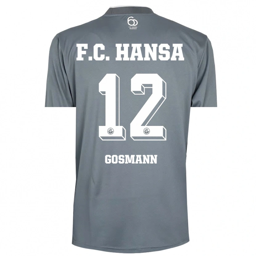 Danxen Hombre Camiseta Hermann Gosmann #12 Gris Claro Blanco Portero Equipación 2025/26 La Camisa