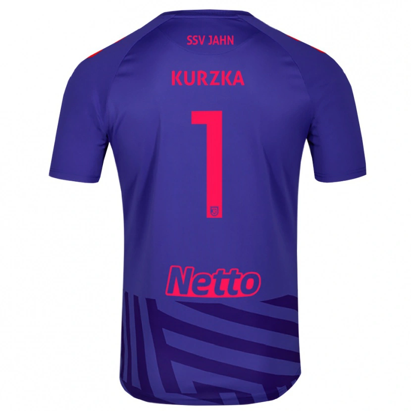 Danxen Hombre Camiseta Timo Kurzka #1 Rojo Azul Real Portero Equipación 2025/26 La Camisa