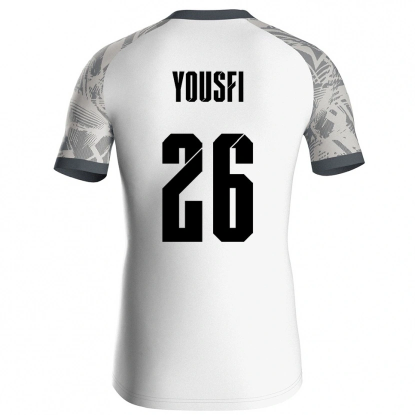Danxen Hombre Camiseta Elias Yousfi #26 Blanco Gris Portero Equipación 2025/26 La Camisa