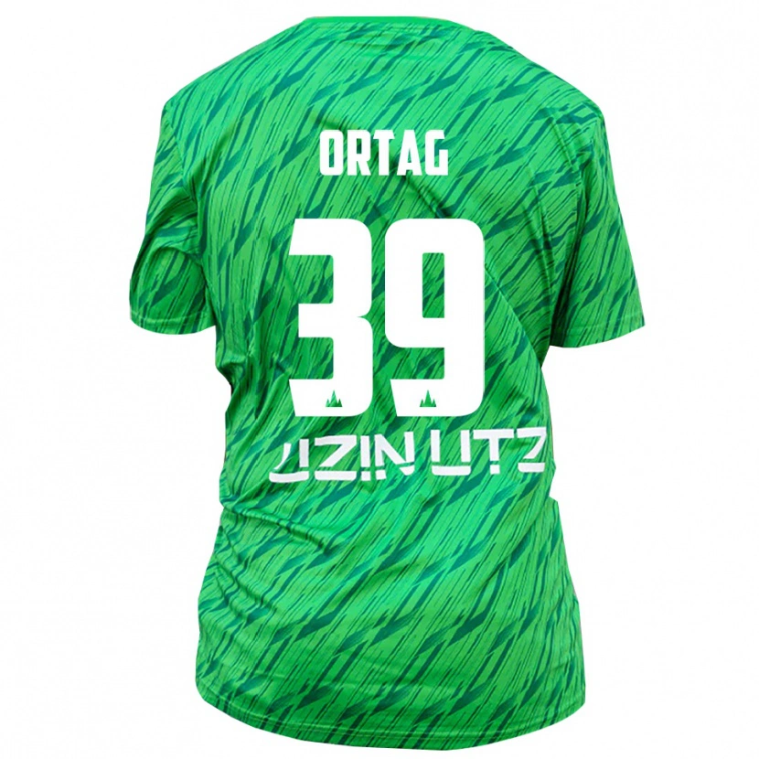Danxen Hombre Camiseta Christian Ortag #39 Verde Rojo Portero Equipación 2025/26 La Camisa