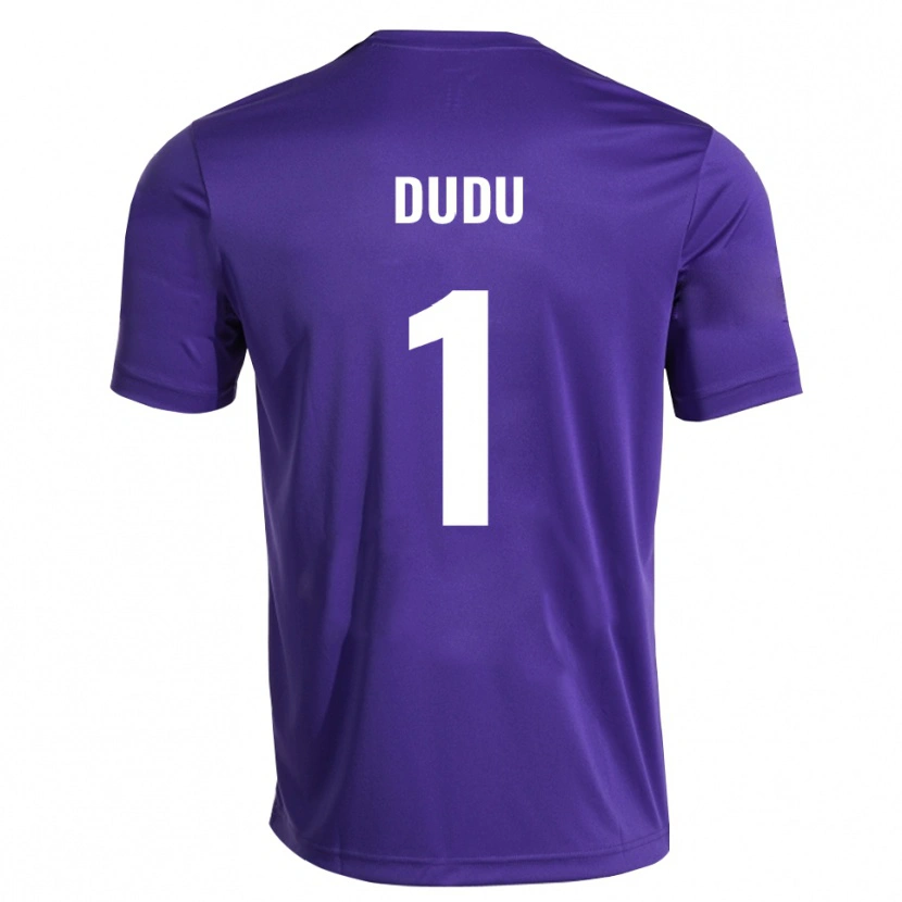 Danxen Hombre Camiseta Dudu #1 Blanco Púrpura Portero Equipación 2025/26 La Camisa
