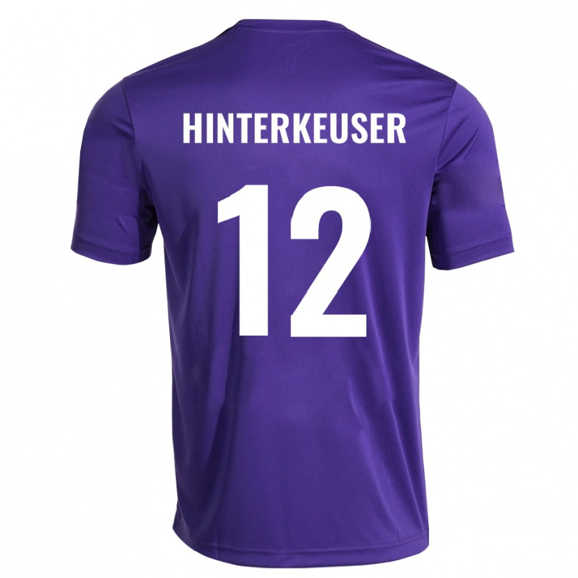 Danxen Hombre Camiseta Thomas Hinterkeuser #12 Blanco Púrpura Portero Equipación 2025/26 La Camisa