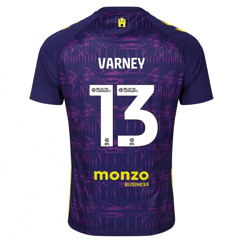 Danxen Hombre Camiseta Oscar Varney #13 Morado Amarillo Portero Equipación 2025/26 La Camisa