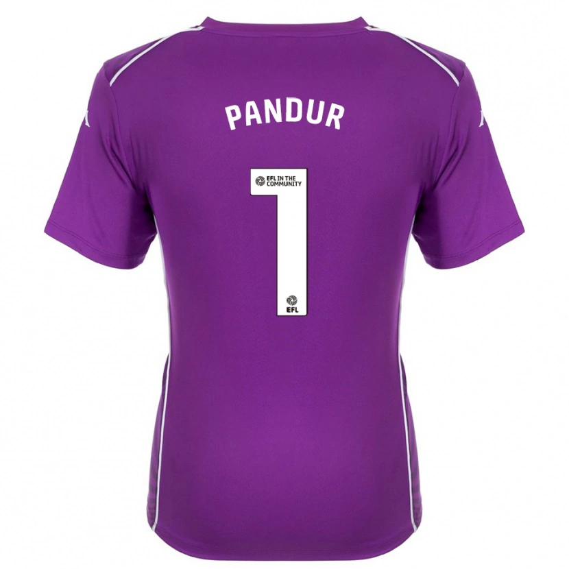 Danxen Hombre Camiseta Ivor Pandur #1 Morado Blanco Portero Equipación 2025/26 La Camisa