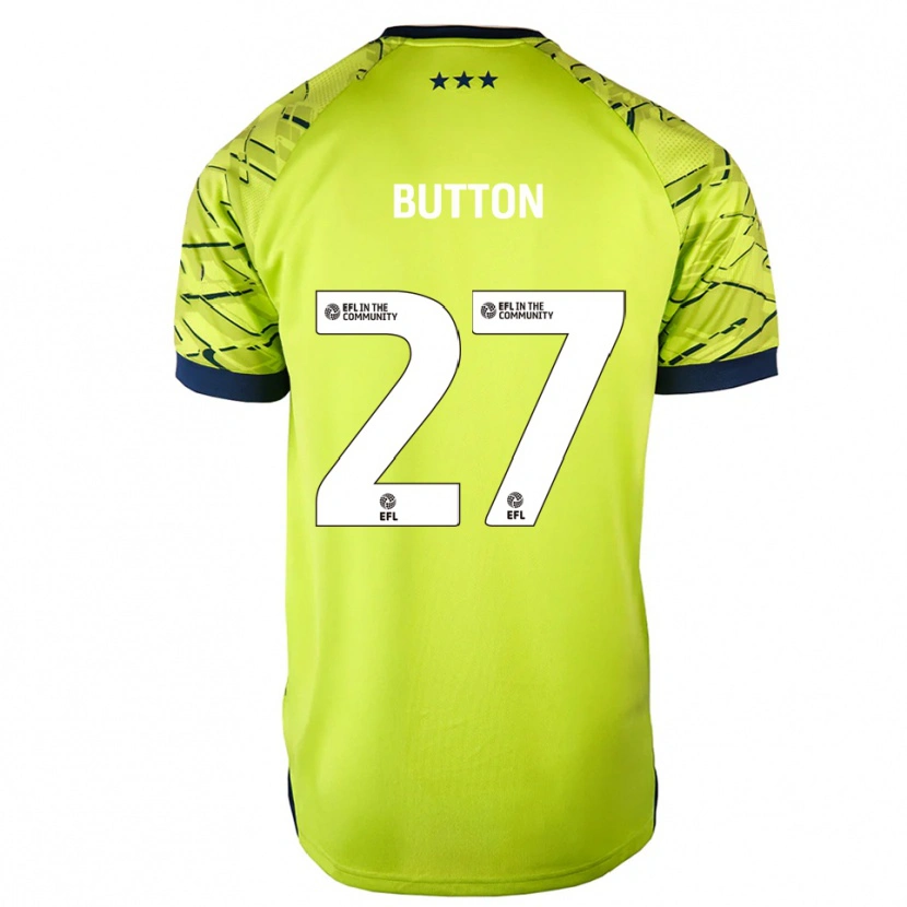 Danxen Hombre Camiseta David Button #27 Verde Amarillo Portero Equipación 2025/26 La Camisa