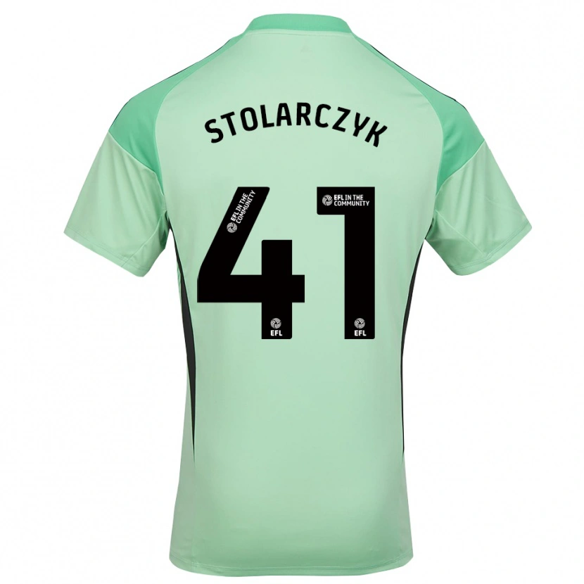 Danxen Hombre Camiseta Jakub Stolarczyk #41 Verde Negro Claro Portero Equipación 2025/26 La Camisa