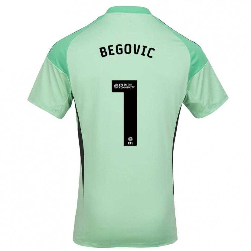 Danxen Hombre Camiseta Asmir Begovic #1 Verde Negro Claro Portero Equipación 2025/26 La Camisa