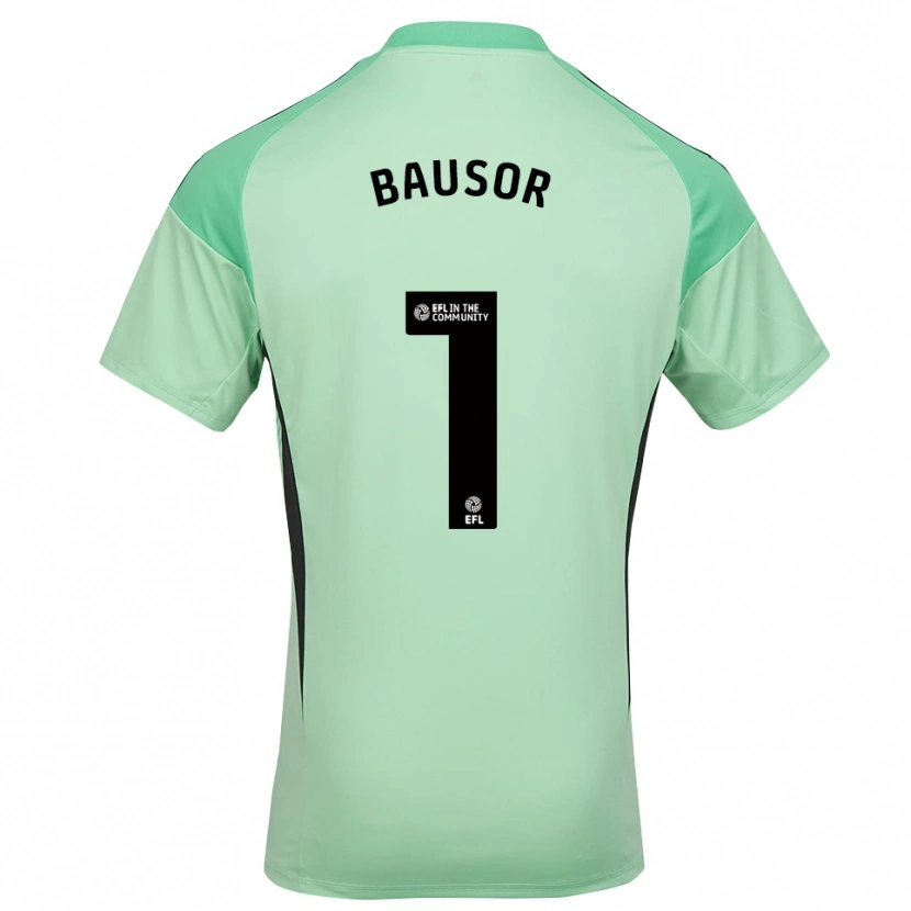 Danxen Hombre Camiseta Stevie Bausor #1 Verde Negro Claro Portero Equipación 2025/26 La Camisa