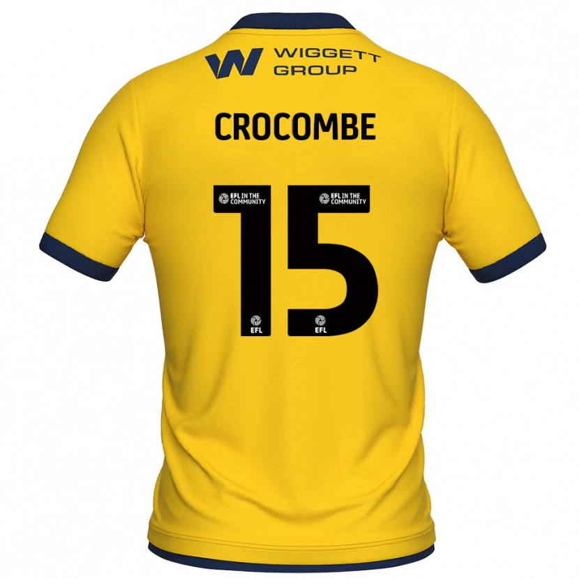 Danxen Hombre Camiseta Max Crocombe #15 Amarillo Negro Portero Equipación 2025/26 La Camisa