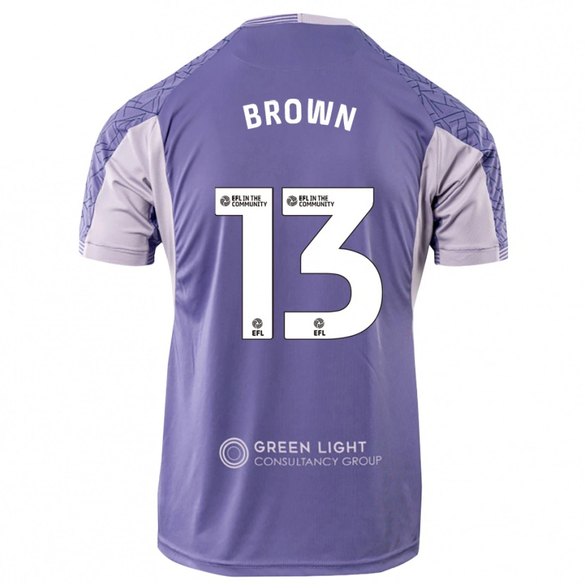 Danxen Hombre Camiseta Mason Brown #13 Morado Claro Portero Equipación 2025/26 La Camisa