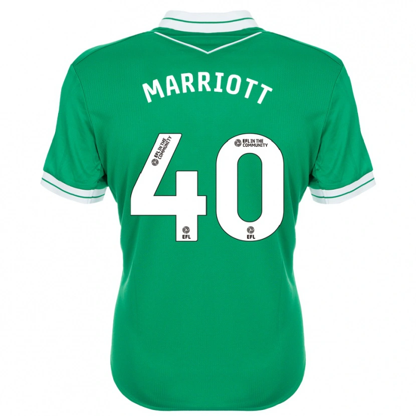 Danxen Hombre Camiseta Monty Marriott #40 Verde Blanco Portero Equipación 2025/26 La Camisa
