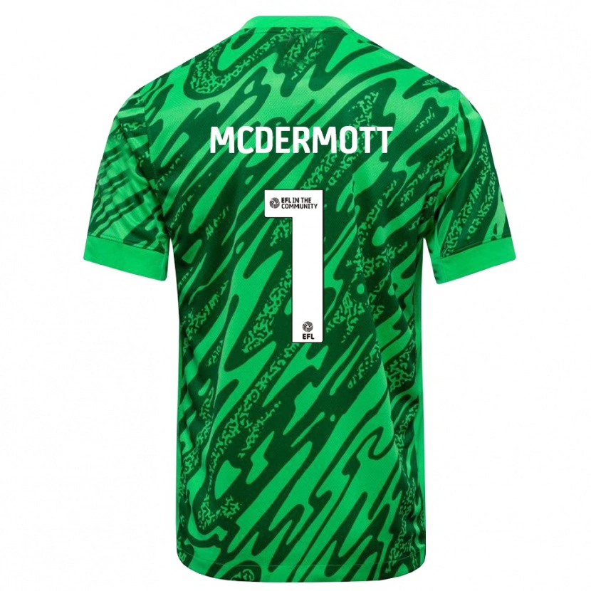 Danxen Hombre Camiseta Conal McDermott #1 Verde Bosque Portero Equipación 2025/26 La Camisa