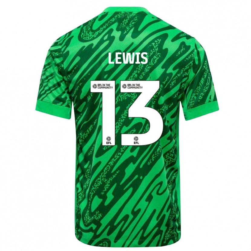 Danxen Hombre Camiseta Karl Lewis #13 Verde Bosque Portero Equipación 2025/26 La Camisa