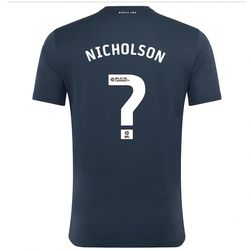 Danxen Hombre Camiseta Joseph Nicholson #0 Negro Blanco Portero Equipación 2025/26 La Camisa