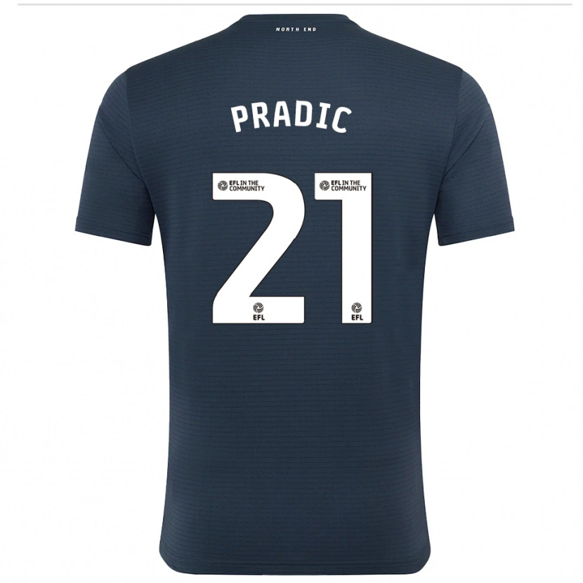 Danxen Hombre Camiseta James Pradic #21 Negro Blanco Portero Equipación 2025/26 La Camisa