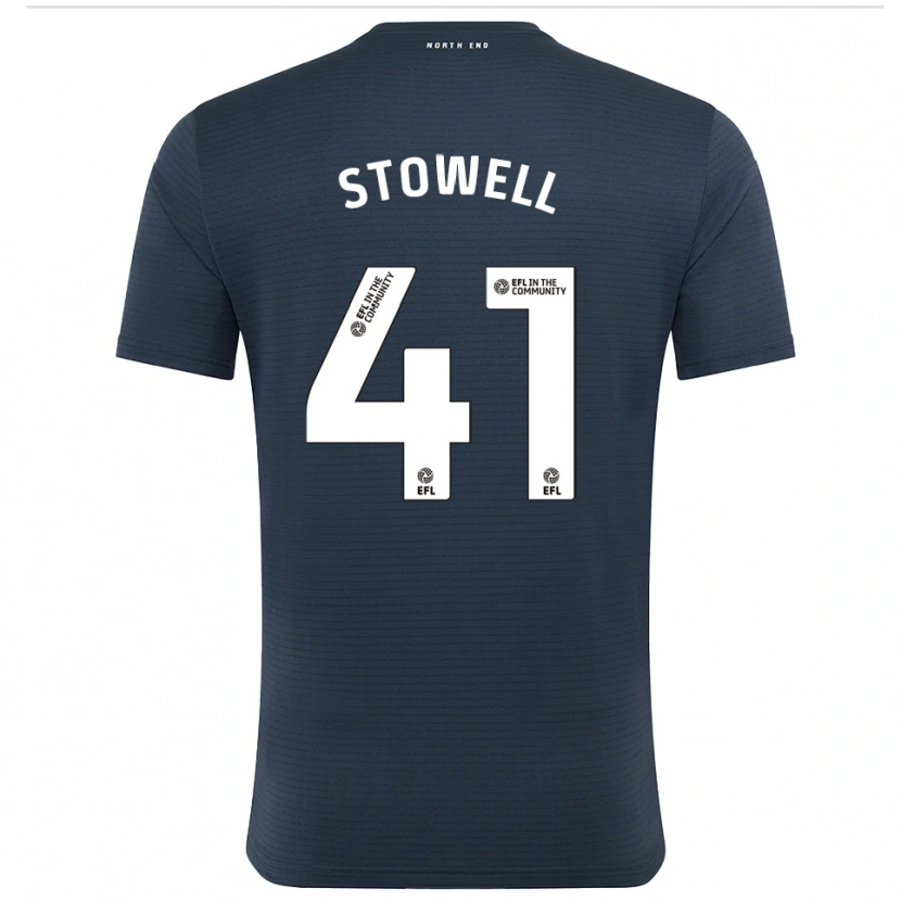 Danxen Hombre Camiseta Li-Bau Stowell #41 Negro Blanco Portero Equipación 2025/26 La Camisa