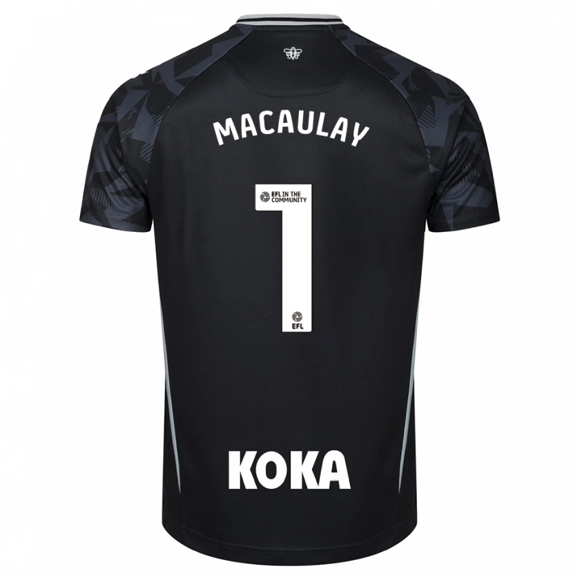 Danxen Hombre Camiseta Jonathan Macaulay #1 Negro Azul Portero Equipación 2025/26 La Camisa