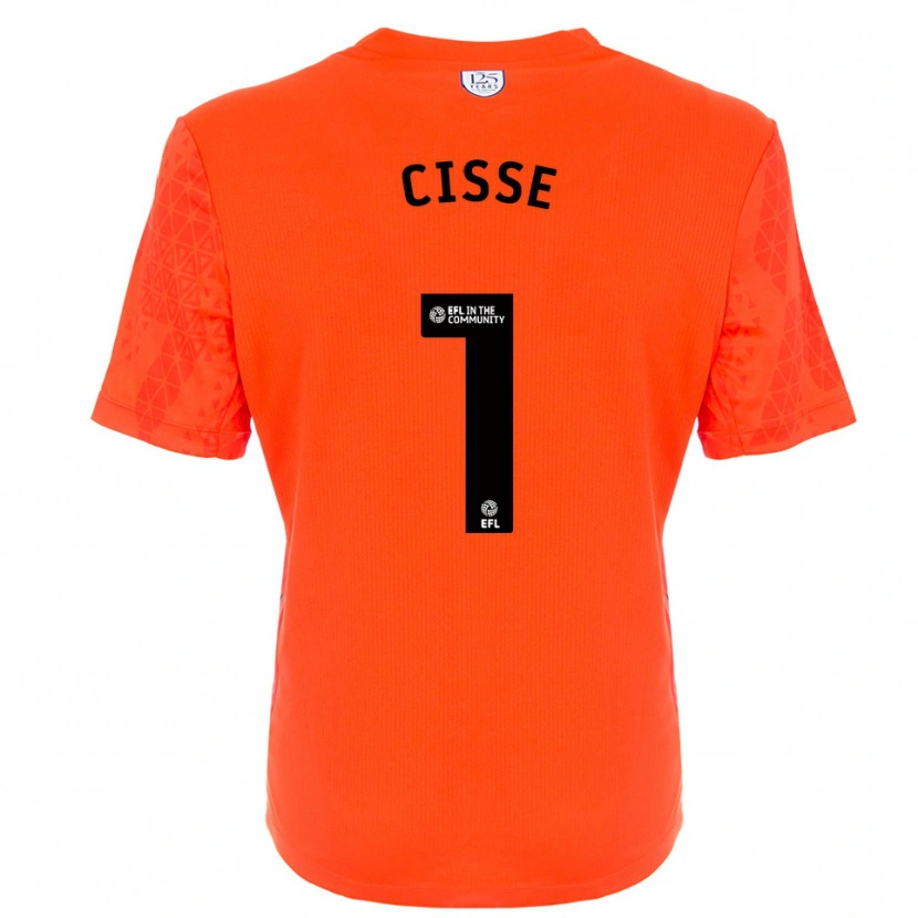 Danxen Hombre Camiseta Ben Cisse #1 Negro Naranja Portero Equipación 2025/26 La Camisa