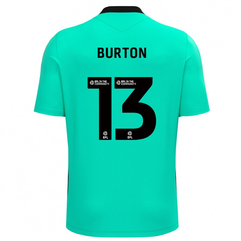 Danxen Hombre Camiseta Callum Burton #13 Turquesa Medio Portero Equipación 2025/26 La Camisa