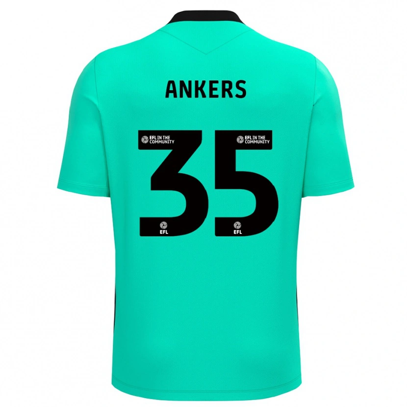 Danxen Hombre Camiseta Chloe Ankers #35 Turquesa Medio Portero Equipación 2025/26 La Camisa