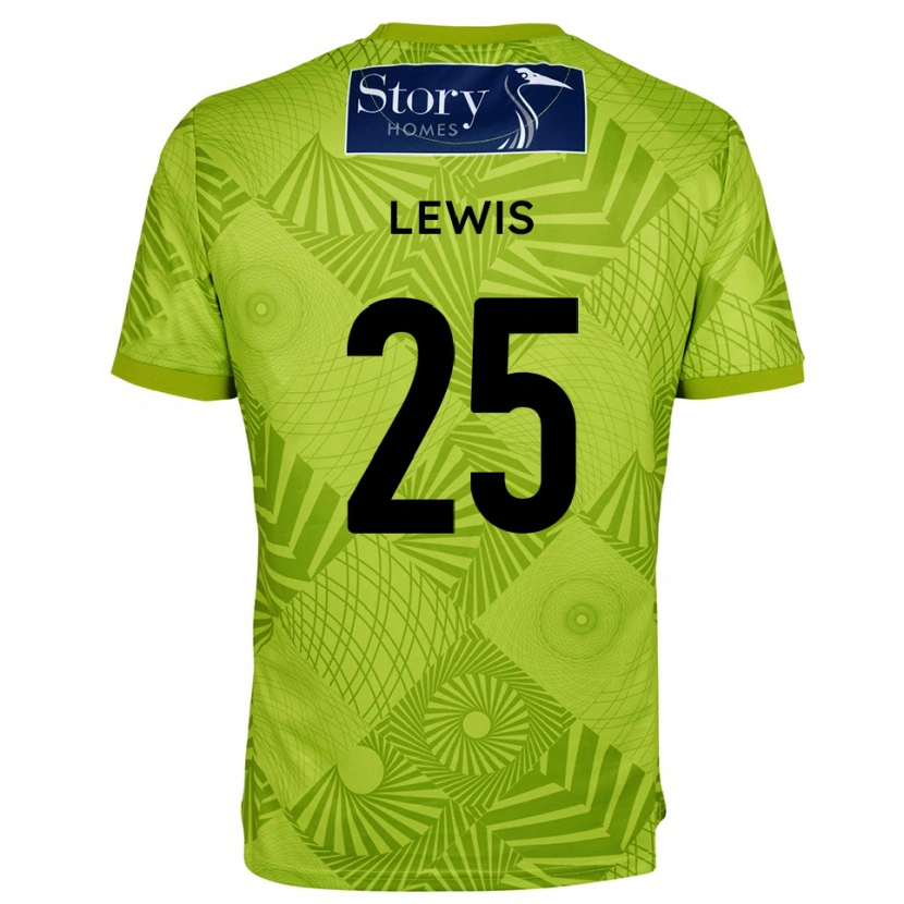 Danxen Hombre Camiseta Harry Lewis #25 Verde Amarillo Portero Equipación 2025/26 La Camisa