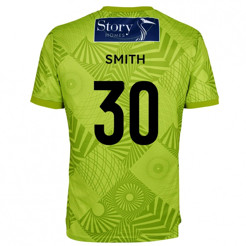 Danxen Hombre Camiseta Jude Smith #30 Verde Amarillo Portero Equipación 2025/26 La Camisa
