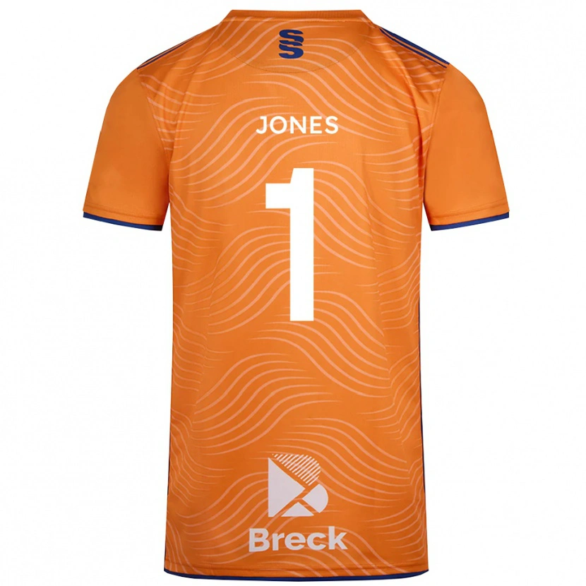 Danxen Hombre Camiseta Zac Jones #1 Negro Naranja Portero Equipación 2025/26 La Camisa