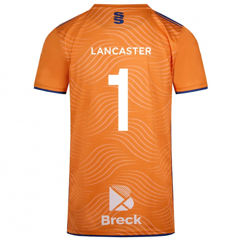 Danxen Hombre Camiseta Aaron Lancaster #1 Negro Naranja Portero Equipación 2025/26 La Camisa