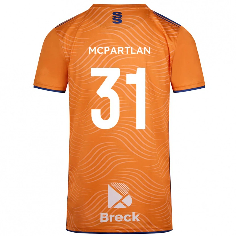 Danxen Hombre Camiseta Cian McPartlan #31 Negro Naranja Portero Equipación 2025/26 La Camisa