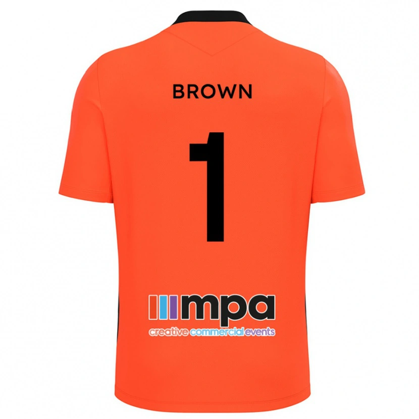 Danxen Hombre Camiseta Rory Brown #1 Naranja Negro Portero Equipación 2025/26 La Camisa