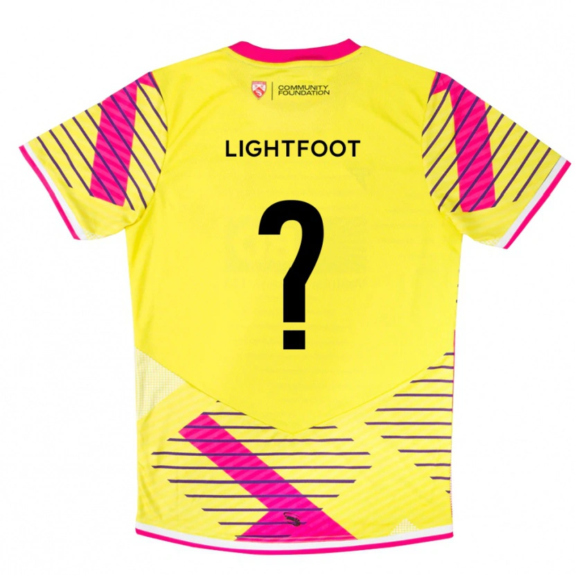 Danxen Hombre Camiseta Erin Lightfoot #0 Rosa Amarillo Portero Equipación 2025/26 La Camisa