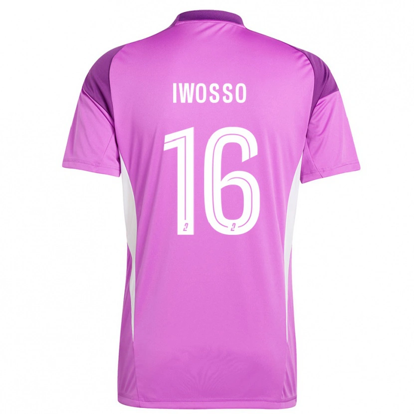 Danxen Hombre Camiseta Mathis Iwosso #16 Lavanda Portero Equipación 2025/26 La Camisa