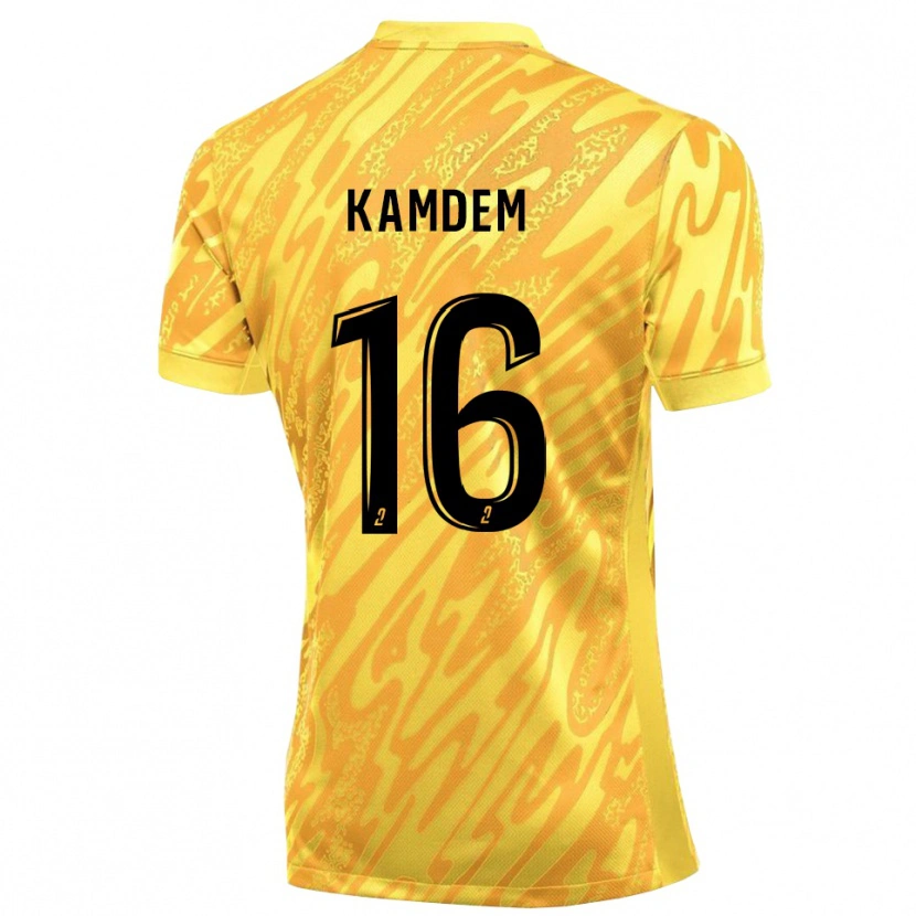 Danxen Hombre Camiseta Kevin Kamdem #16 Amarillo Naranja Portero Equipación 2025/26 La Camisa