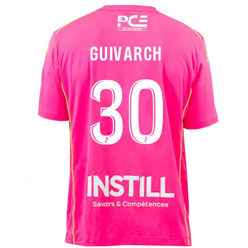 Danxen Hombre Camiseta Théo Guivarch #30 Magenta Portero Equipación 2025/26 La Camisa
