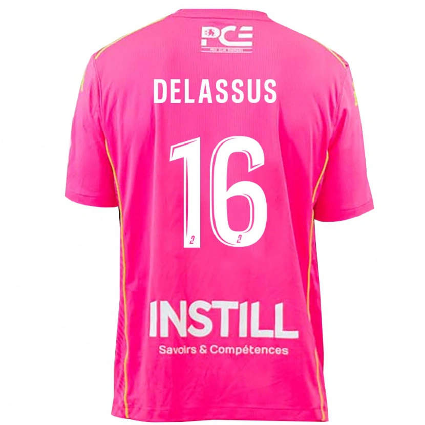 Danxen Hombre Camiseta Gabin Delassus #16 Magenta Portero Equipación 2025/26 La Camisa