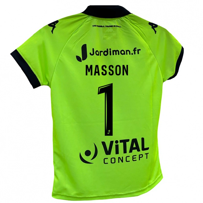 Danxen Hombre Camiseta Albert Masson #1 Verde Neón Portero Equipación 2025/26 La Camisa