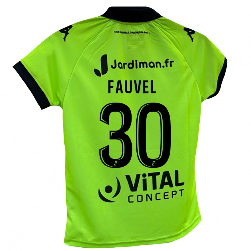 Danxen Hombre Camiseta Agathe Fauvel #30 Verde Neón Portero Equipación 2025/26 La Camisa