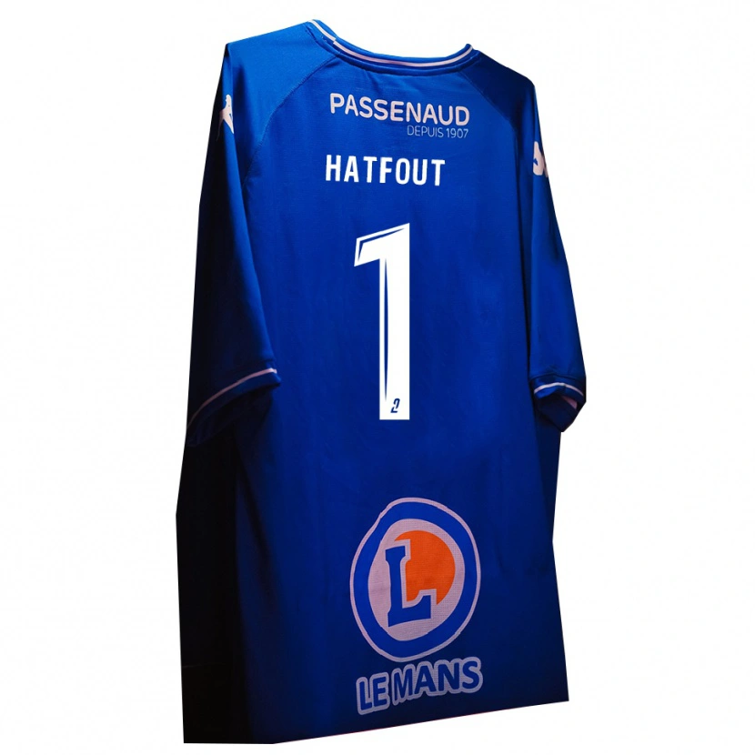 Danxen Hombre Camiseta Ewan Hatfout #1 Blanco Azul Real Portero Equipación 2025/26 La Camisa