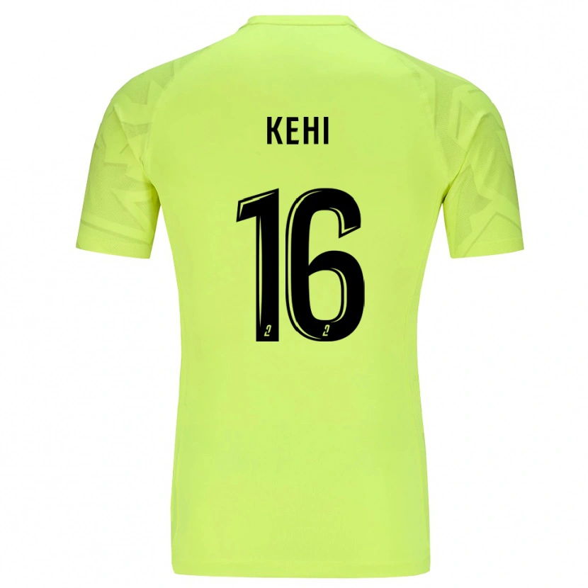 Danxen Hombre Camiseta Marc-Olivier Kehi #16 Verde Neón Portero Equipación 2025/26 La Camisa