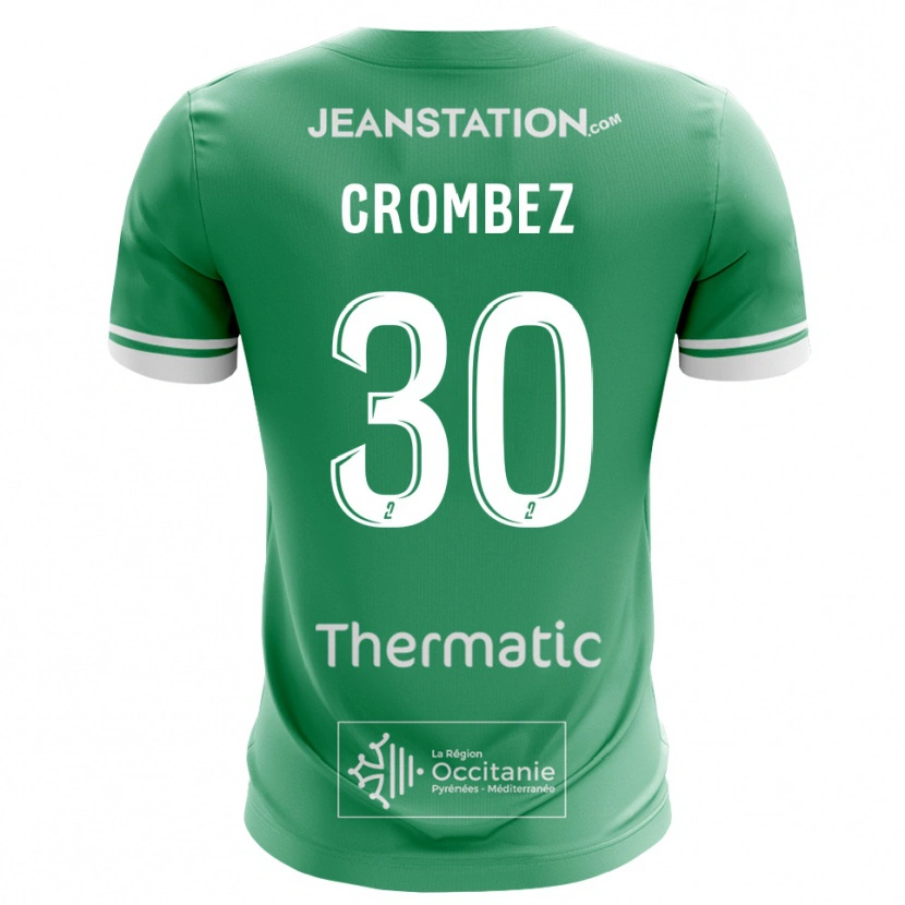 Danxen Hombre Camiseta Enzo Crombez #30 Verde Blanco Portero Equipación 2025/26 La Camisa