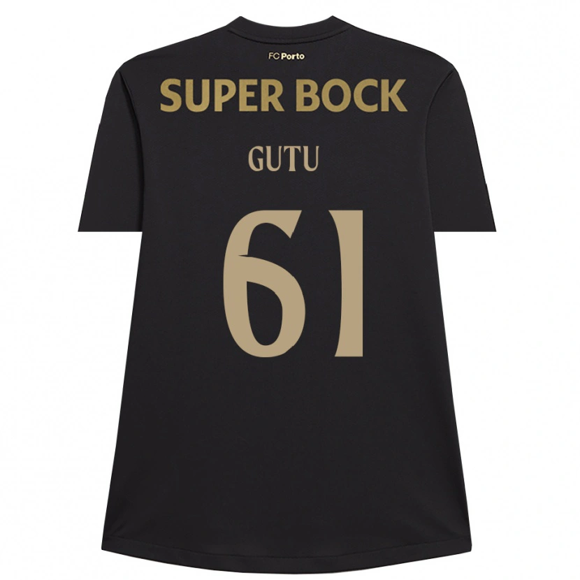 Danxen Hombre Camiseta Denis Gutu #61 Negro Marrón Portero Equipación 2025/26 La Camisa