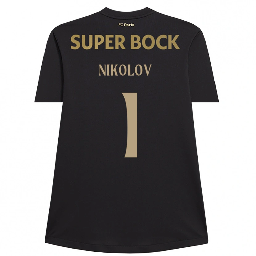 Danxen Hombre Camiseta Antoni Nikolov #1 Negro Marrón Portero Equipación 2025/26 La Camisa