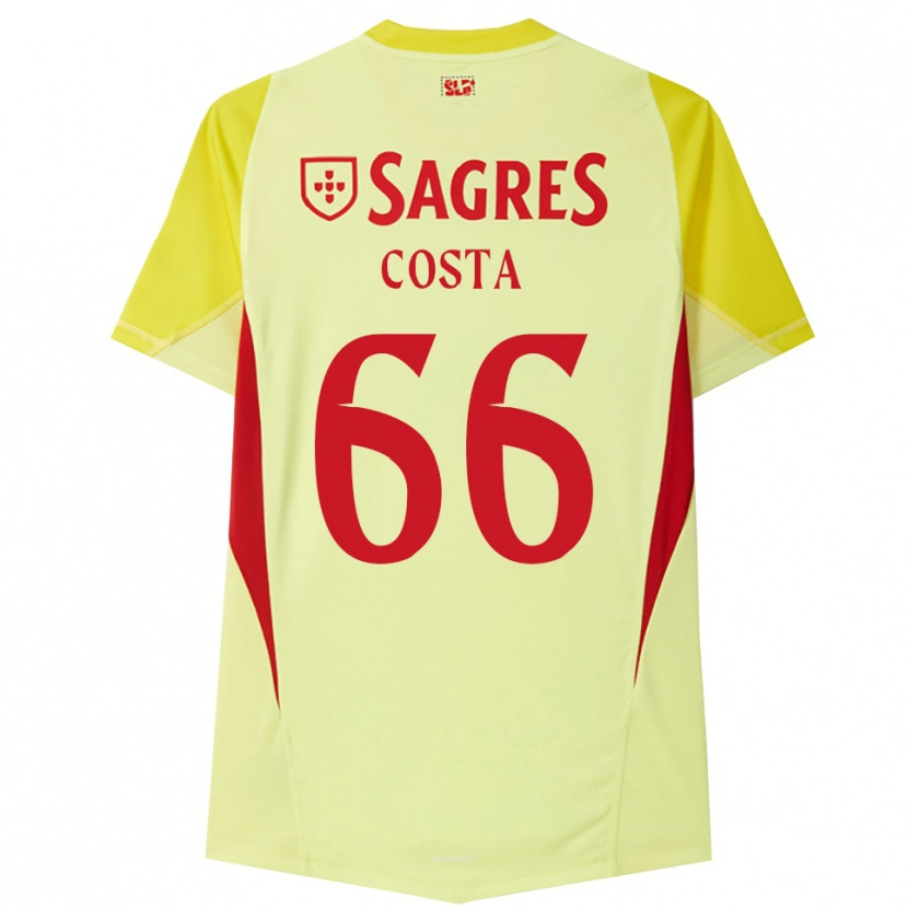 Danxen Hombre Camiseta Rute Costa #66 Amarillo Rojo Portero Equipación 2025/26 La Camisa