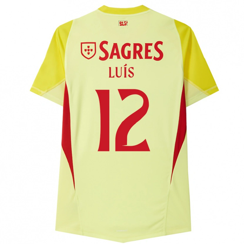Danxen Hombre Camiseta António Luís #12 Amarillo Rojo Portero Equipación 2025/26 La Camisa