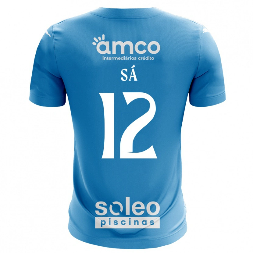 Danxen Hombre Camiseta Tiago Sá #12 Azul Blanco Portero Equipación 2025/26 La Camisa